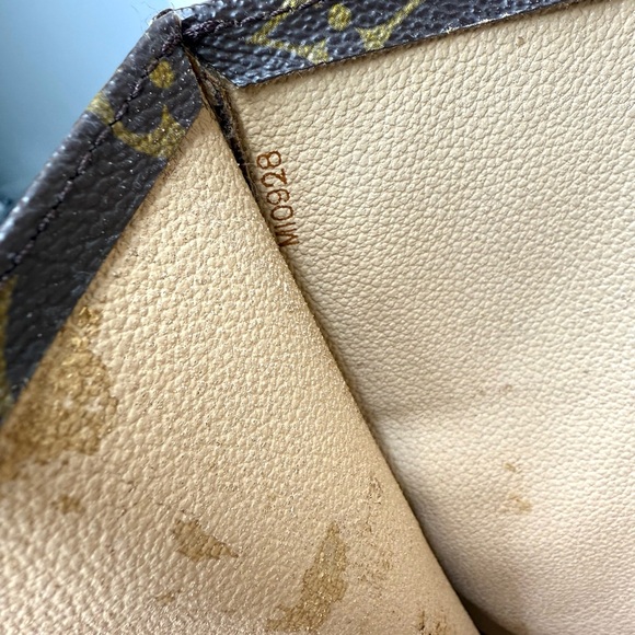 Authentic Louis Vuitton Monogram Sac Plat Tote bag M51140 LV brown canvas